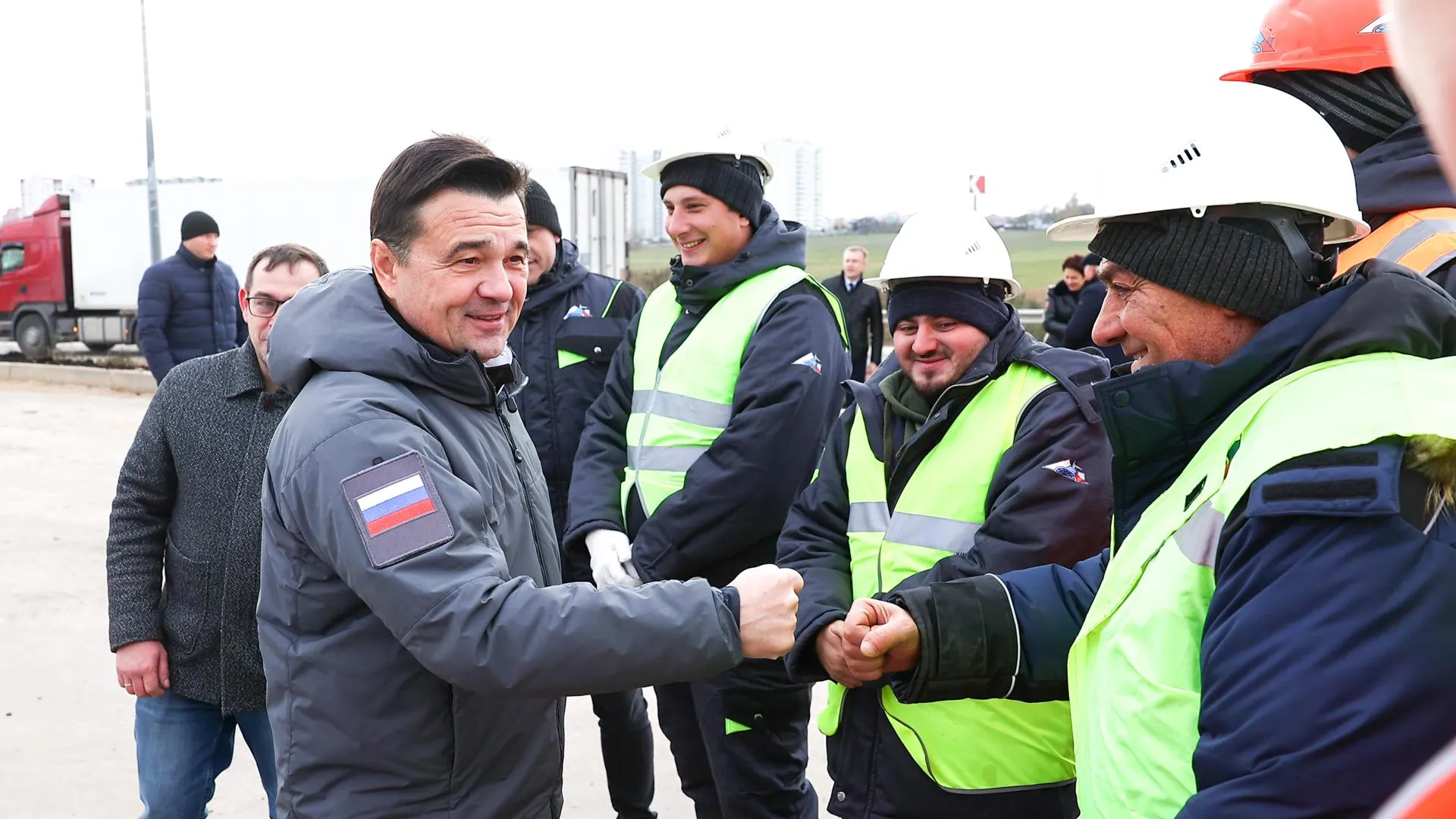 Губернатор Подмосковья проверил работу развязки на Дмитровском шоссе