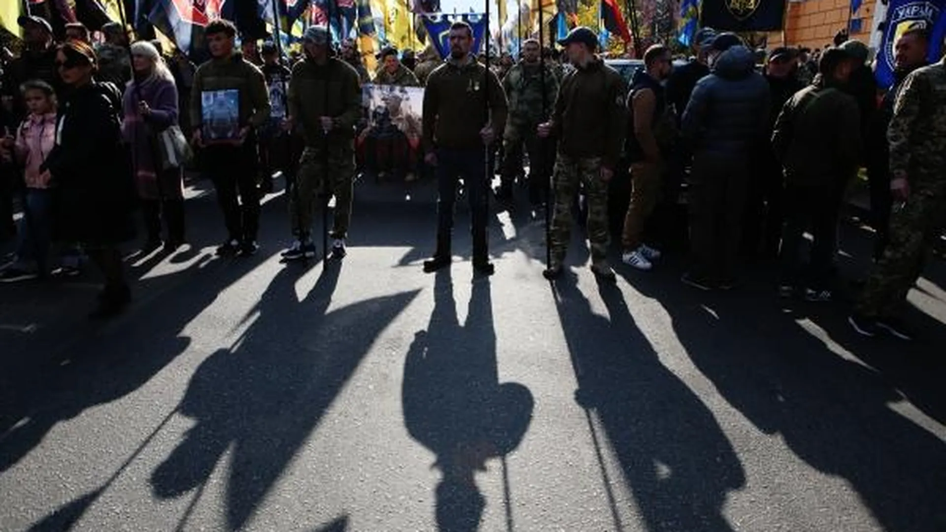 Марш националистов в Киеве в честь годовщины создания «Украинской повстанческой армии»* и Дня защитника Украины, 2021 год
