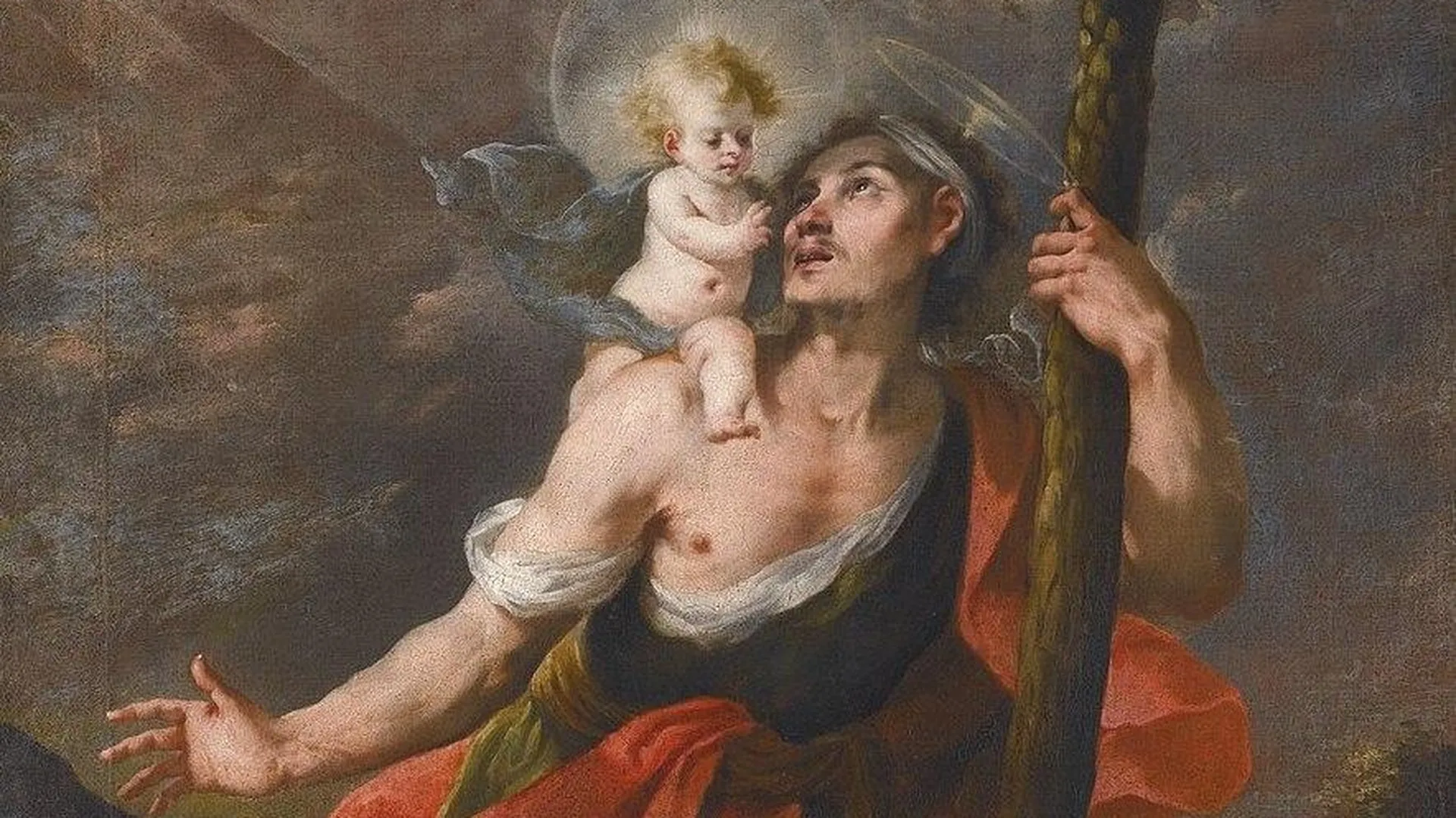 Святой Христофор, несущий младенца Христа, Матео Серезо