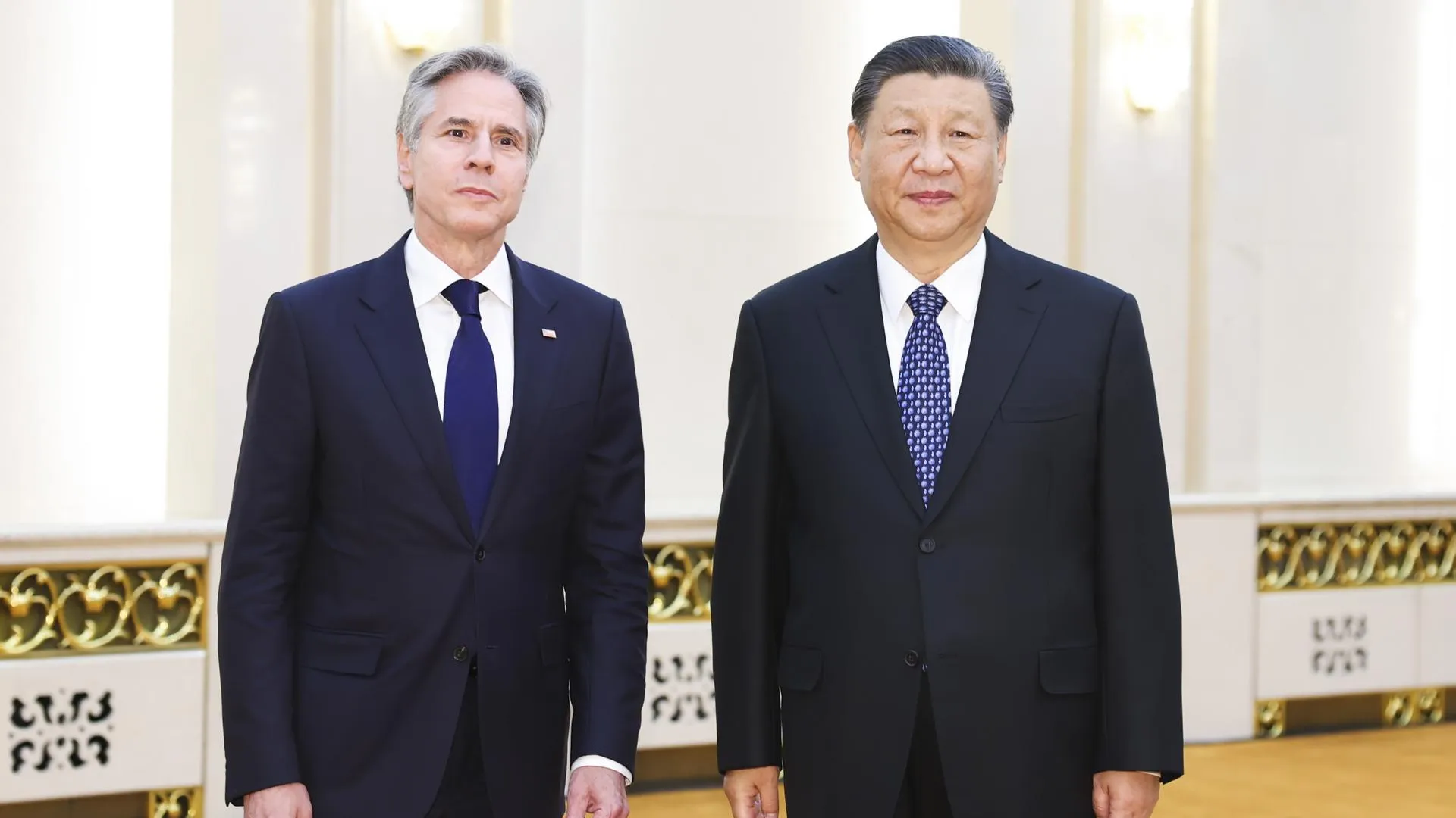 Госсекретарь США Энтони Блинкен и председатель КНР Си Цзиньпин