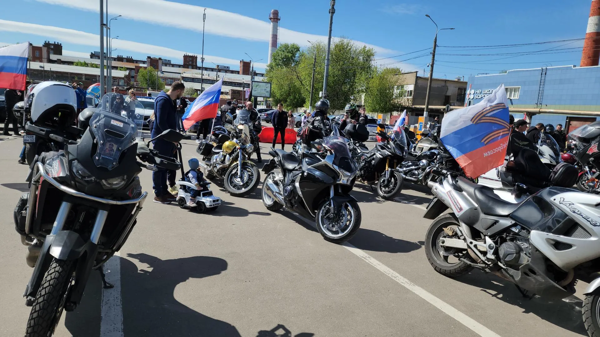 Мотопробег «Zа Победу» в честь 9 Мая прошел в Подольске | 360°