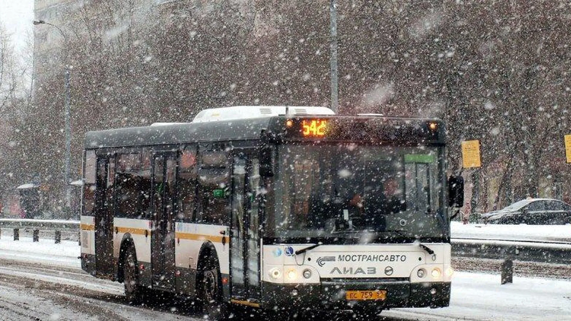 В связи с погодными условиями в Подмосковье задерживают автобусные рейсы
