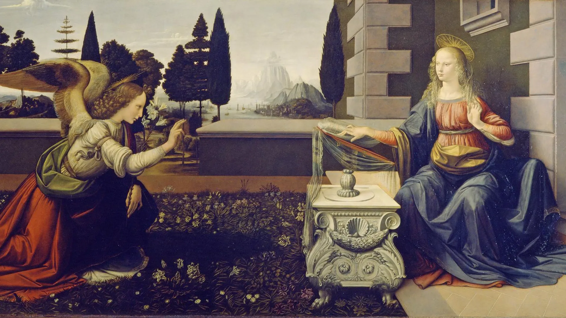 Благовещение, Леонардо да Винчи, 1472-1475
