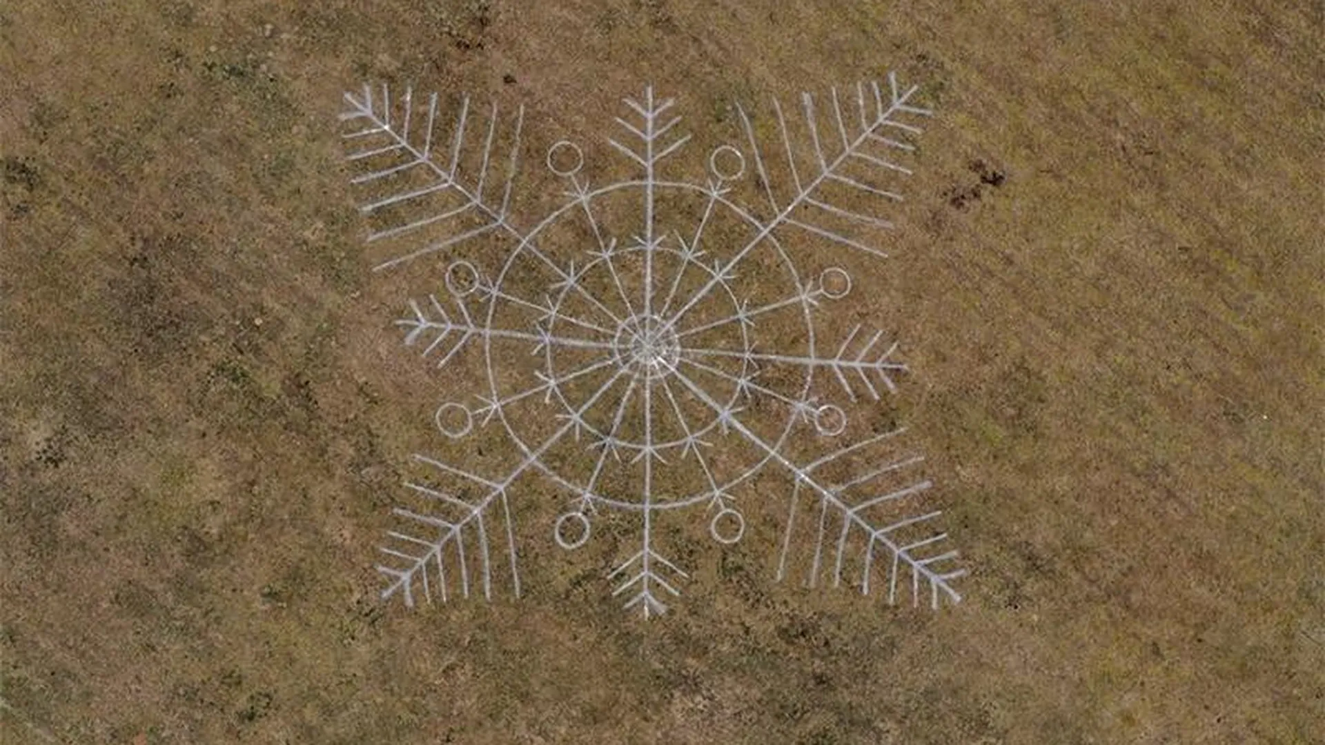 Подольский художник призвал мороз гигантской снежинкой в чистом поле