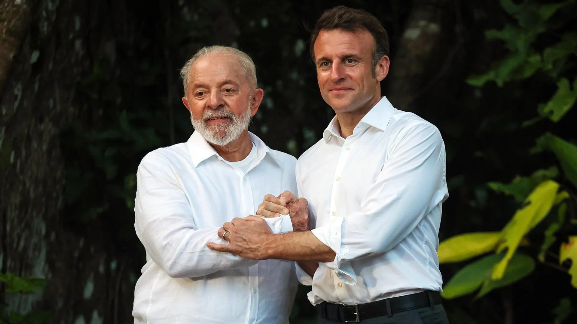 Президенты Бразилии и Франции — Эммануэль Макрон и Луис Инасиу Лула да Силва. Фото: Filipe Bispo