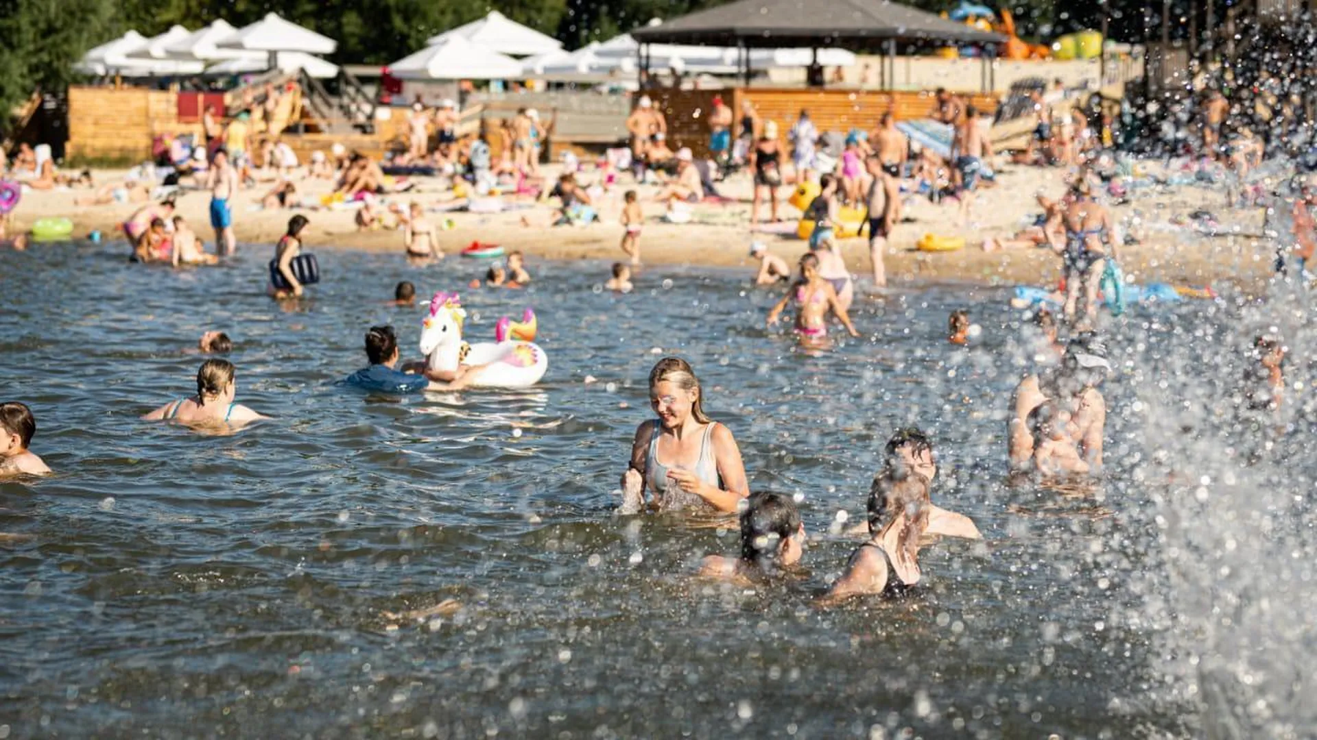 Пляж на озере Сенеж в Солнечногорске посетили более 80 тысяч человек этим летом