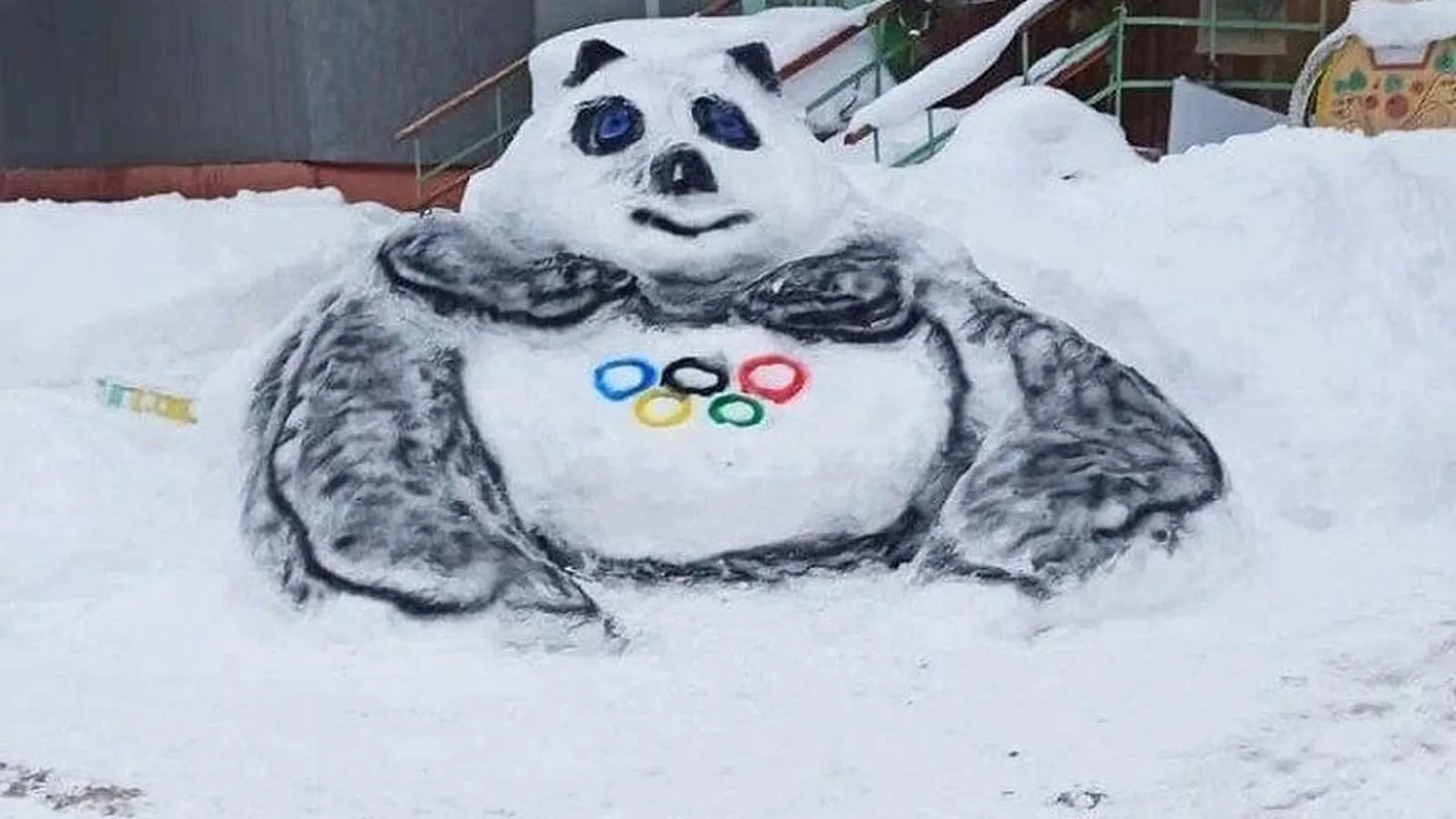 Панда-сугроб и снежный дракон: детсадовцы Егорьевска поддержали наших олимпийцев