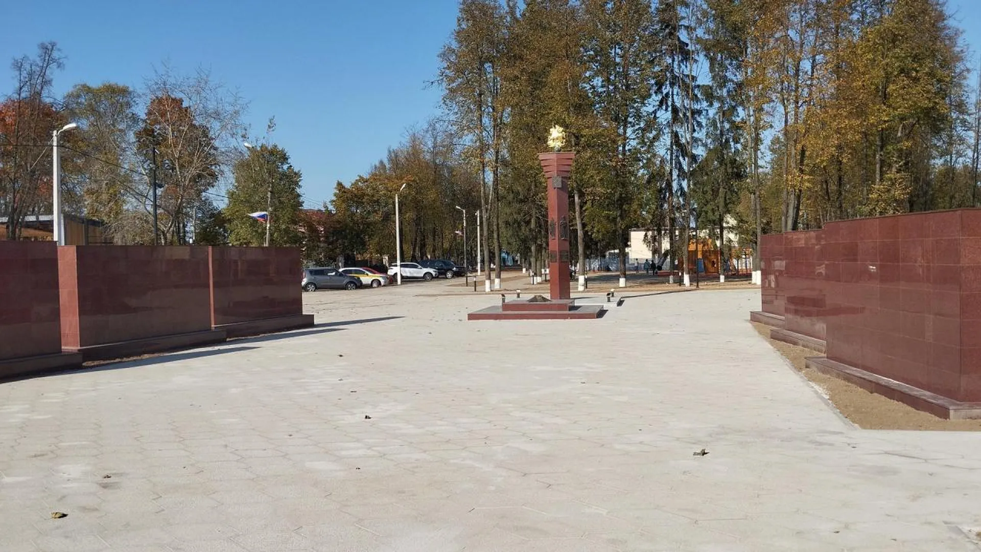 Благоустройство мемориала «Аллея Славы» близится к завершению в Тучково