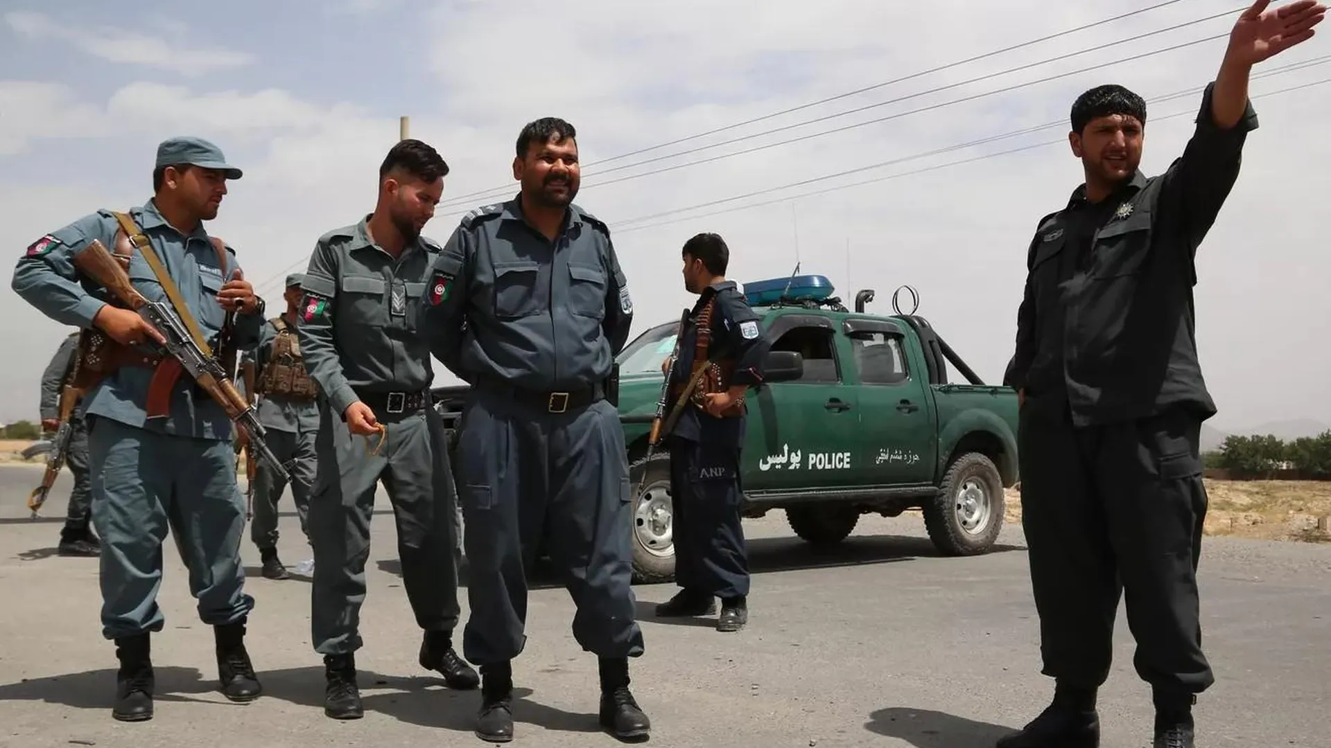 Сотрудники национальной полиции Афганистана в Кабуле