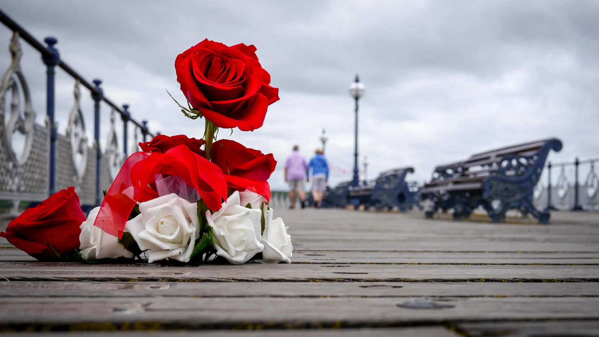 Простые петербуржцы несут цветы к месту падения автобуса с моста, где погибли семь человек